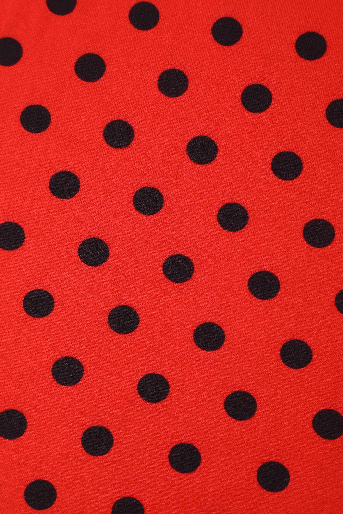 Red Polka Dot Long Sleeved Dress