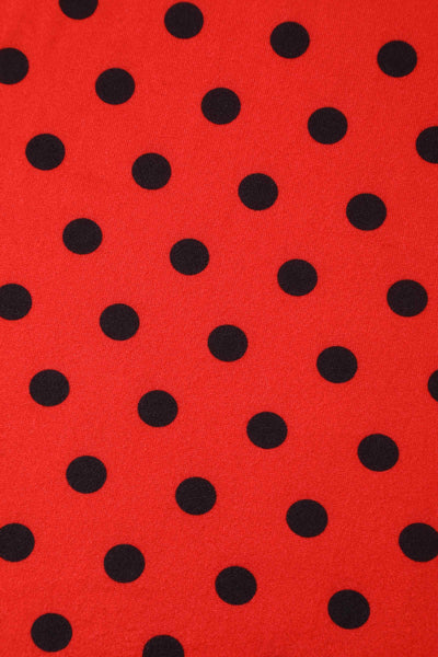 Red Polka Dot Long Sleeved Dress