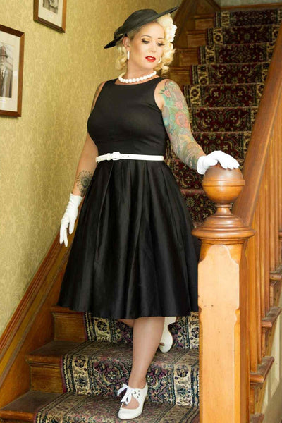 Retro Black Swing Dress
