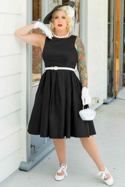 Retro Black Swing Dress