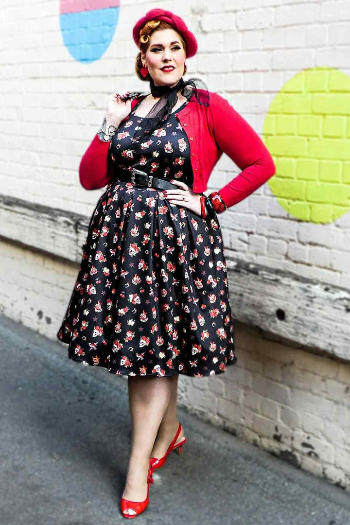 Skull pin up dress cheap
