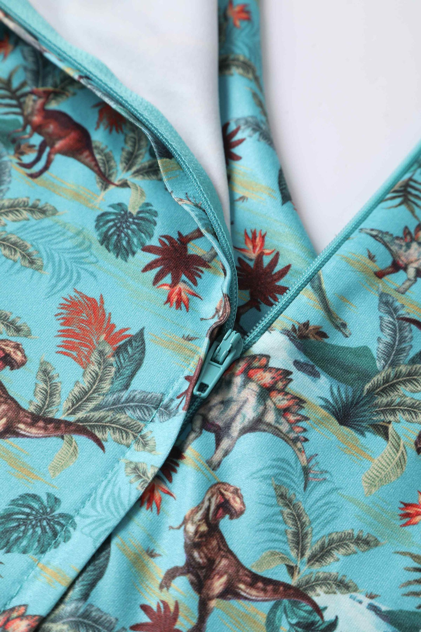 Turquoise Dinosaur Dress