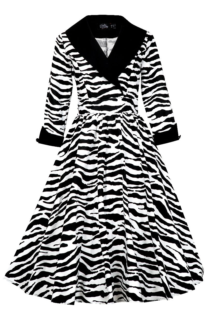 Coat Dress in Zebra Print