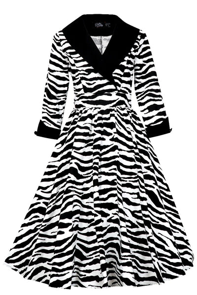 Coat Dress in Zebra Print