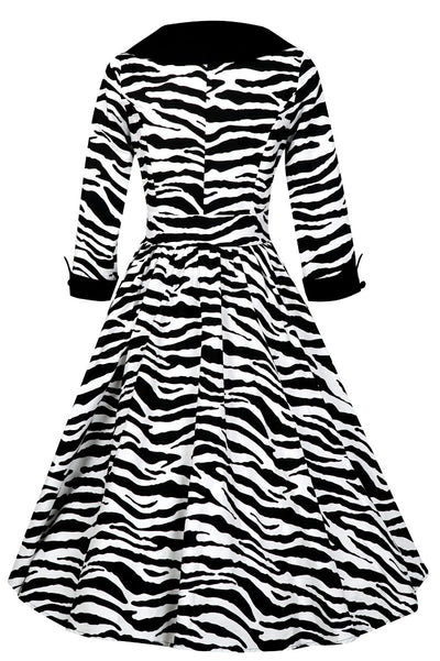 Coat Dress in Zebra Print