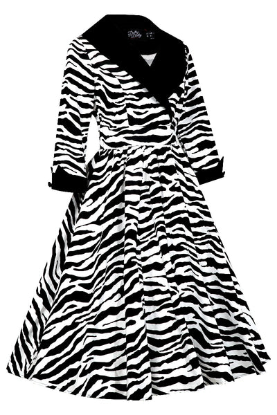 Coat Dress in Zebra Print