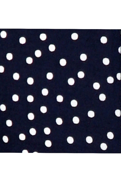 Sonia Floaty Day Dress in Navy & White Polka Dots