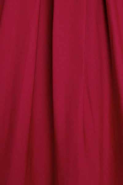 Lola Stylish 50's Retro Swing Dress With Pockets in Burgundy