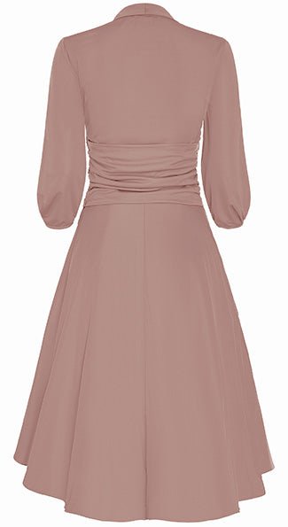 Sandra Vintage  Stretchy Pale Pink Bow Tie Dress