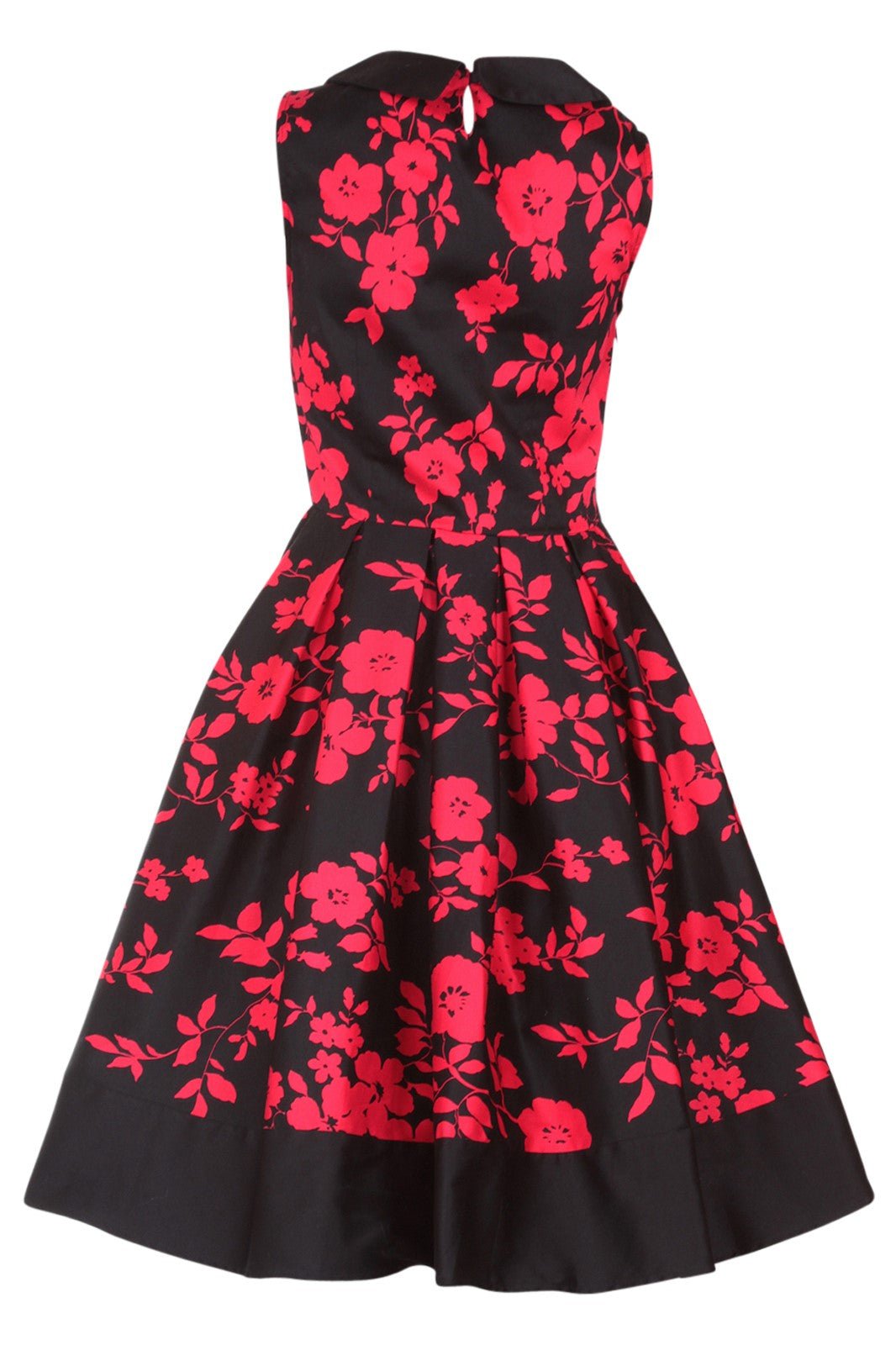 Laurel Midi Dress | Black + Red Floral