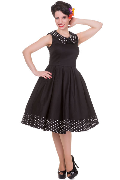 vintage Inspired Swing Dress in Black