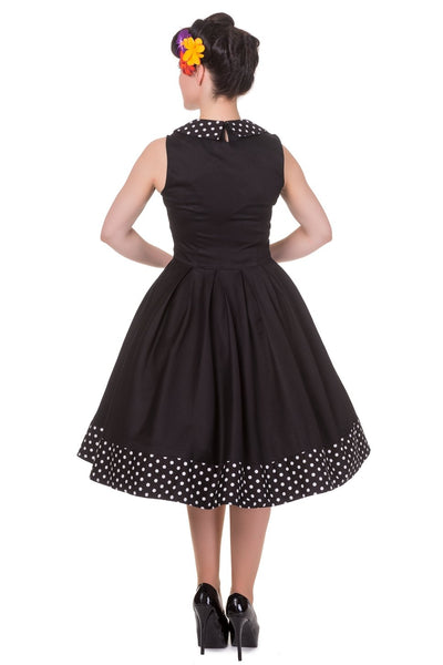 vintage Inspired Swing Dress in Black