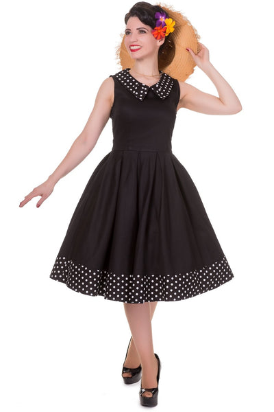 vintage Inspired Swing Dress in Black