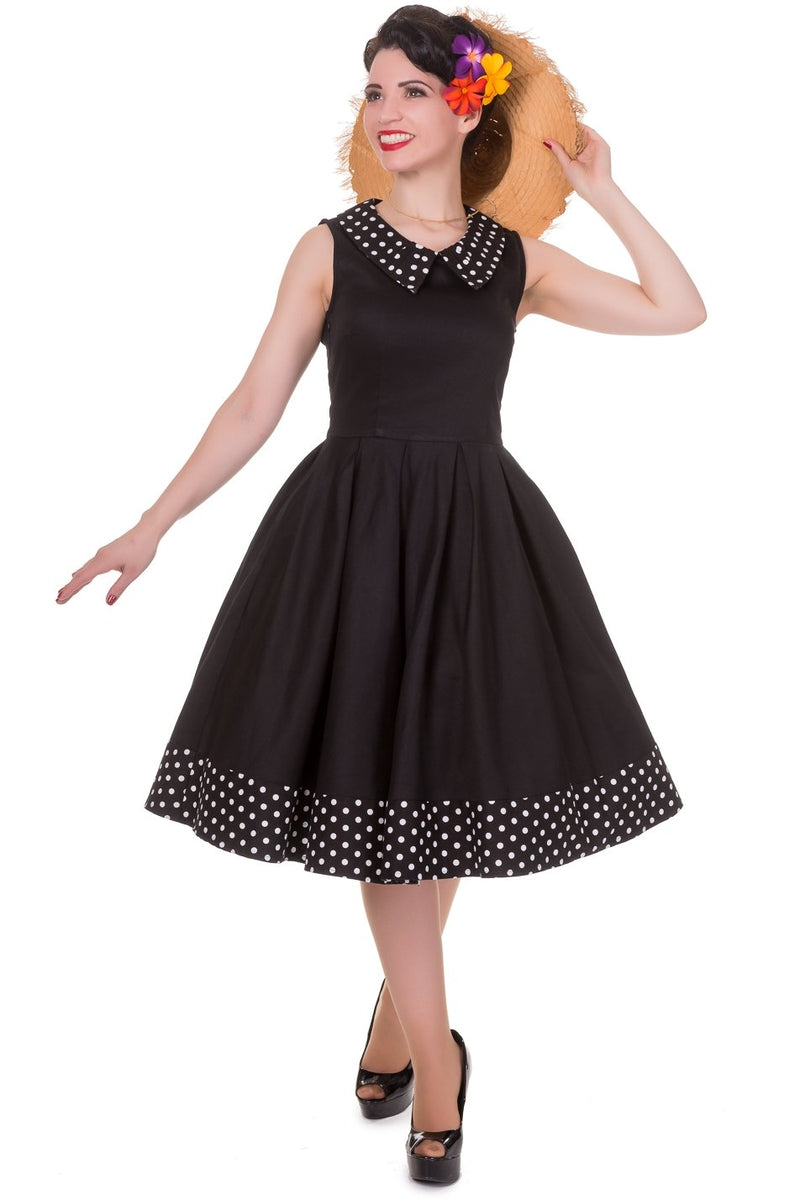 vintage Inspired Swing Dress in Black