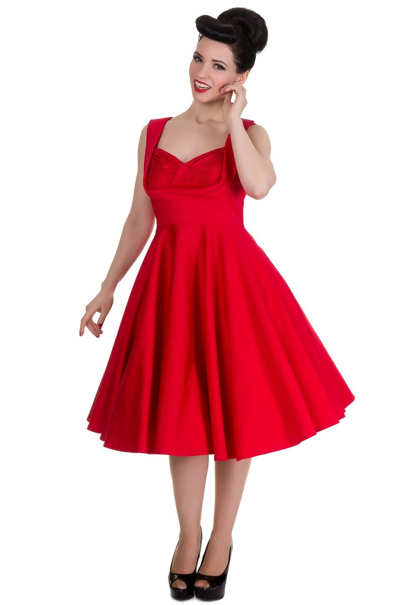 Vintage Style Jive Dress in All Red