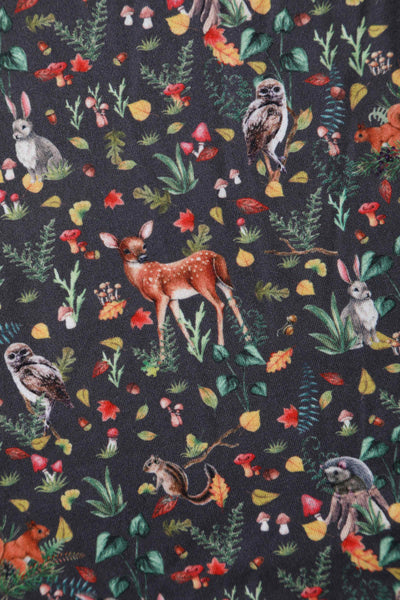 Close up View of Whimsical Woodland Long Sleeved Dress