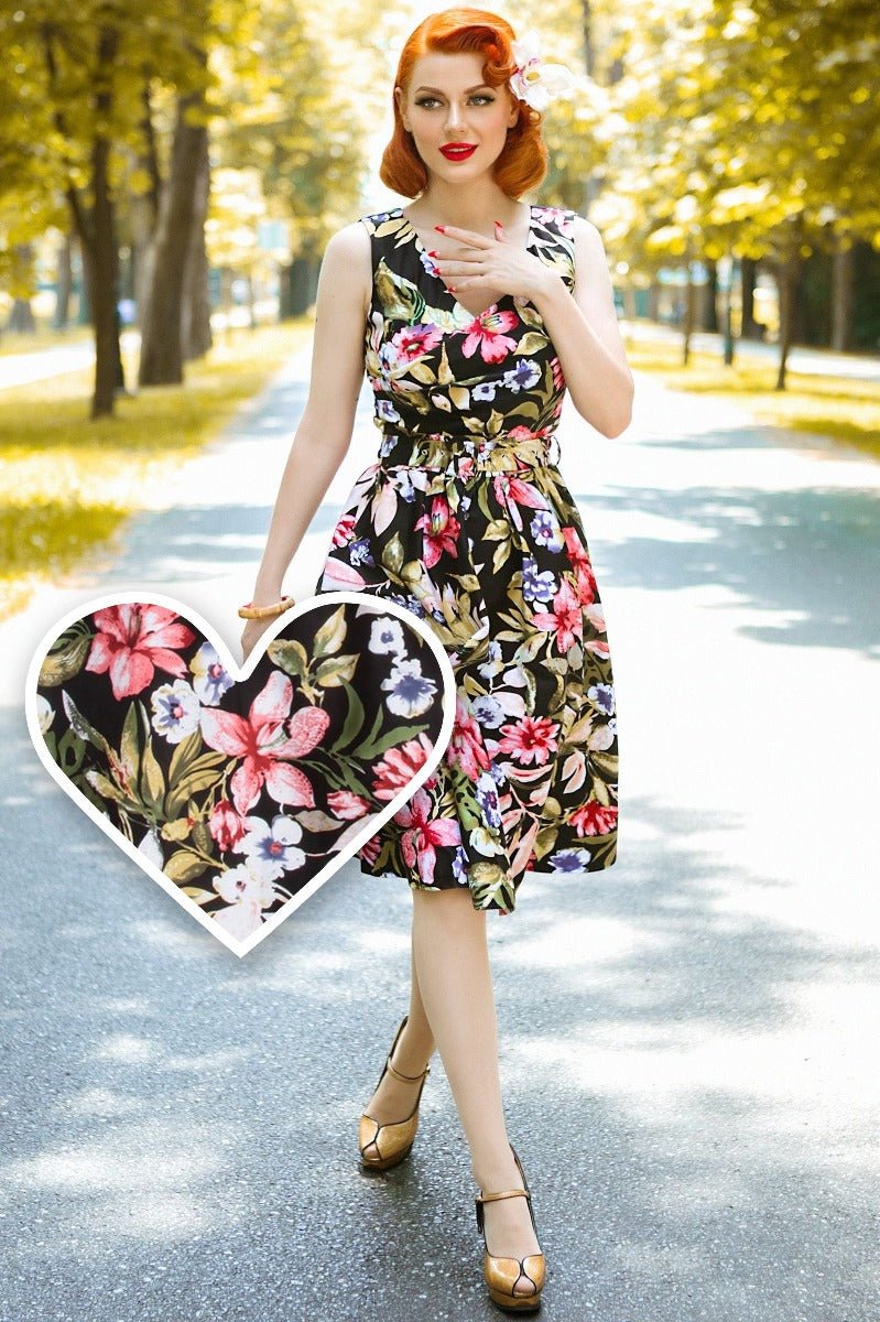 Women s Retro 50 s Floral Dresses by Dolly and Dotty