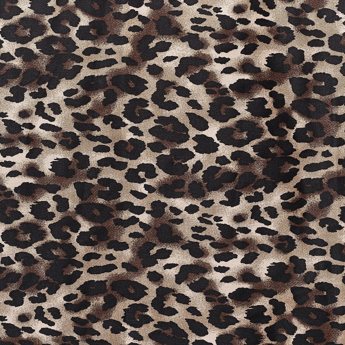 brown leopard spot print fabric swatch