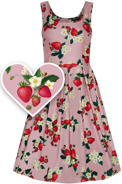 Woman's Pink Strawberry Dress