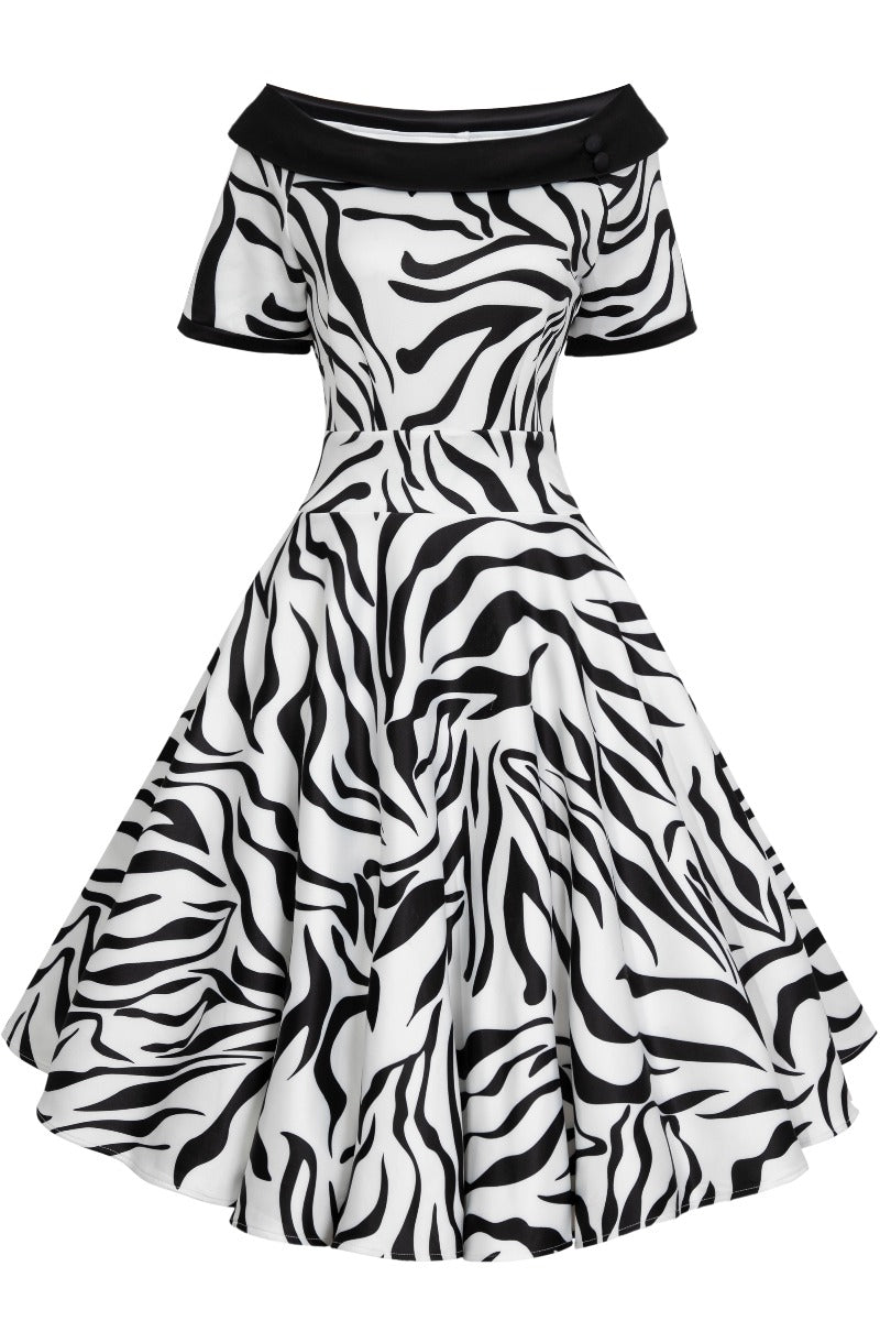 Women's Zebra Flared Dress